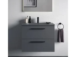 Ideal Standard Waschtischarmatur Ceraplan H90 mit Ablaufgarnitur Schwarz Matt