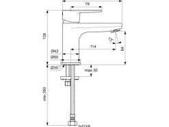 Ideal Standard Waschtischarmatur Cerafine O H80 ohne Ablaufgarnitur Chrom