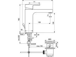 Ideal Standard Waschtischarmatur Edge Grande Chrom