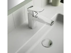 Ideal Standard Waschtischarmatur Ceraplan Chrom o. Ablaufgarnitur BlueStart H90