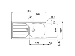 Impuls Küchen Küchenzeile IBZ4320BL 320 cm Weiß Hochglanz ohne E-Geräte