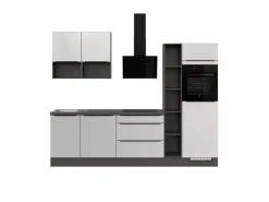 Impuls Küchen Küchenzeile IBZ4280P7 280 cm Weiß ohne E-Geräte