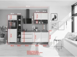 Impuls Küchen Küchenzeile IBZ42807I 280 cm Vulkanbraun ohne E-Geräte
