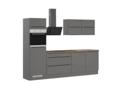 Impuls Küchen Küchenzeile IBZ42807L 280 cm Grafit  ohne E-Geräte