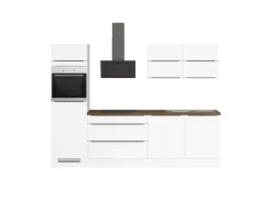 Impuls Küchen Küchenzeile IBZ4280S6 280 cm Weiß ohne E-Geräte