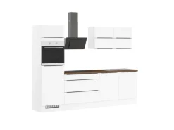 Impuls Küchen Küchenzeile IBZ4280S6 280 cm Weiß ohne E-Geräte