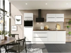 Impuls Küchen Küchenzeile IBZ4280S6 280 cm Weiß ohne E-Geräte