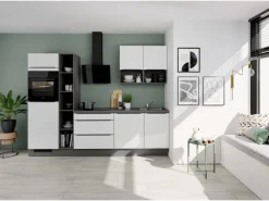 Impuls Küchen Küchenzeile IBZ42807P 280 cm Weiß ohne E-Geräte