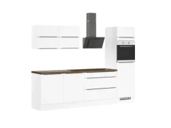 Impuls Küchen Küchenzeile IBZ4280U6 280 cm Weiß ohne E-Geräte