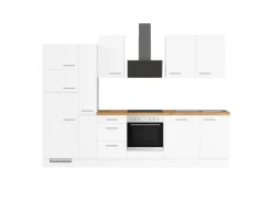 Impuls Küchen Küchenzeile IBZ4310V8 310 cm Weiß ohne E-Geräte