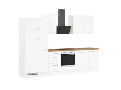 Impuls Küchen Küchenzeile IBZ4310V8 310 cm Weiß ohne E-Geräte