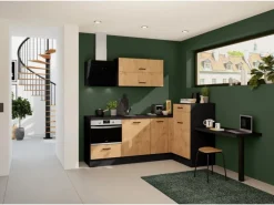 Impuls Winkelküche 225 cm x 241 cm Vintage Eiche-Nb. rechts