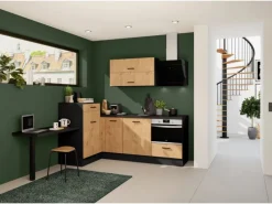 Impuls Winkelküche 241 cm x 225 cm o. E-Geräte Vintage Eiche-Nb. links