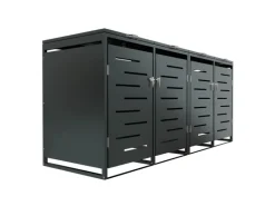 Juskys 4er Metall Mülltonnenbox Arel