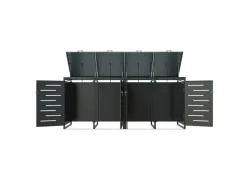 Juskys 4er Metall Mülltonnenbox Arel