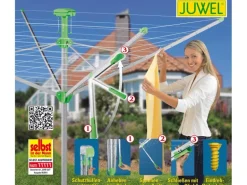 Juwel Wäschespinne Novaplus 600 Easy Silber-Grün