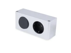 kalb 12W LED Netzteil 12VDC Für Möbel Mit 230V Steckdose & Schalter Silbergraue Kombibox