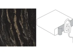 Kantenumleimer 65 cm x 4,4 cm Marmor St. Laurent (C172 SI) 2 Stück