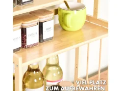 KARAT Bambus Küchenregal Alabama Stilvoller Stauraum für Gewürze Und Utensilien