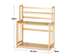 KARAT Bambus Küchenregal Alabama Stilvoller Stauraum für Gewürze Und Utensilien