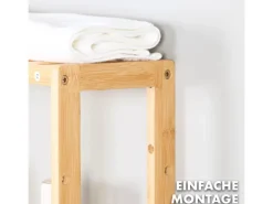 KARAT Bambus Wandregal WyomIng Elegantes Schweberegal Mit 3 Etagen