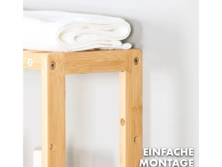 KARAT Bambus Wandregal WyomIng Elegantes Schweberegal Mit 3 Etagen