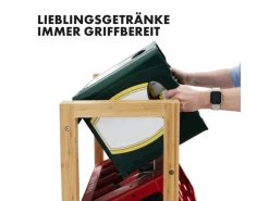 KARAT Bambus-Flaschenkastenständer Flash - Robustes Lagerregal für Büro, Küche, Garage oder Flur - 112 x 56 x 32 cm