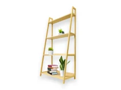KARAT Bambusregal Zaria Modernes Und Stilvolles Regal Leiterregal Aus Bambus