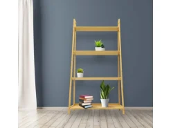 KARAT Bambusregal Zaria Modernes Und Stilvolles Regal Leiterregal Aus Bambus