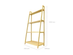 KARAT Bambusregal Zaria Modernes Und Stilvolles Regal Leiterregal Aus Bambus