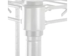 KARAT Gitterregal Rocky 250 kg Belastbarkeit 5 Böden Weiß 55 x 35 x 140 cm