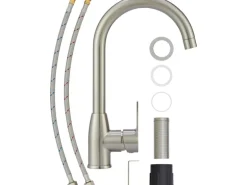 Küchenarmatur Lattari Einhebel Edelstahl-Optik