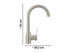 Küchenarmatur Lattari Einhebel Edelstahl-Optik