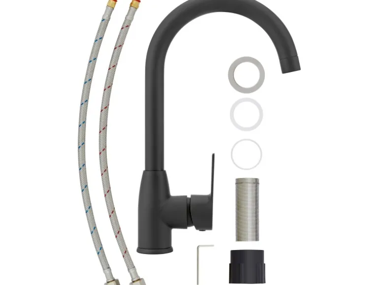 Küchenarmatur Lattari Einhebel Schwarz matt