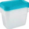 Keeeper Frischhaltedose Fredo Fresh Transparent-Blau 4 x 0,75 l