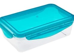 Keeeper Frischhaltedose Tino 22,5 cm x 13,5 cm x 6,5 cm Transparent-Blau