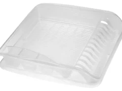 Keeeper Geschirrabtropfkorb Pierre mit Tablett  39,5 cm  x 39,5 cm x 8 cm Transp