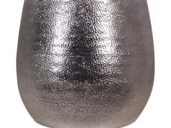 Keramik-Übertopf Hammerschlag Ø 21 cm x 18 cm Silber