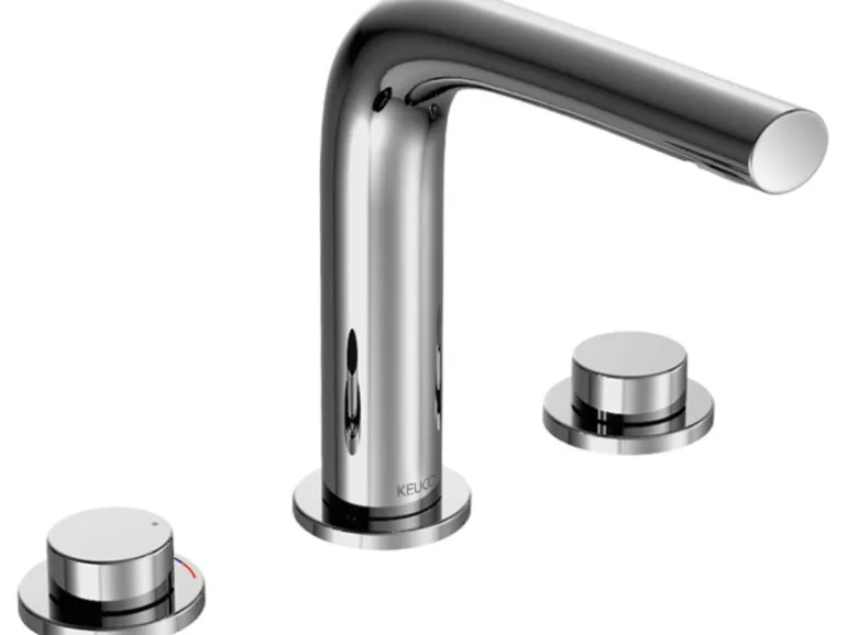 Keuco 3-Loch-Waschtischarmatur 150 Edition 400 51515 Chrom mit Ablaufgarnitur