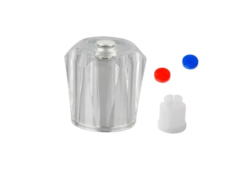 Kirchhoff Acrylgriff Klar mit Rastbuchse Markierung Blau/Rot/Weiß