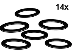 Kirchhoff Dichtungs-Sortiment Vulkanfiber Rot 14 Stück