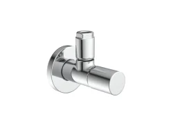 Kirchhoff Eckventil DEV-1WK mit Rosette 21 mm (1/2"AG) x 10 mm Chrom