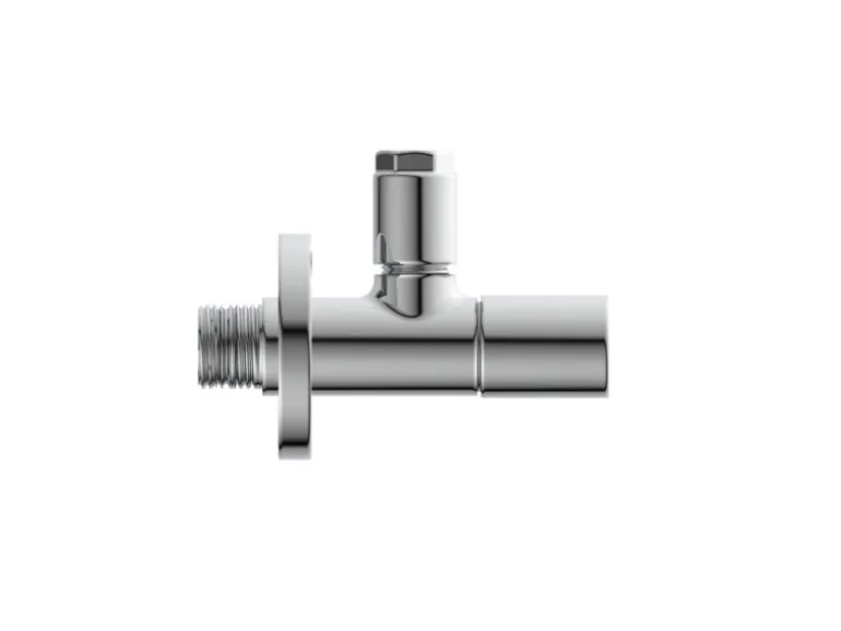 Kirchhoff Eckventil DEV-1WK mit Rosette 21 mm (1/2"AG) x 10 mm Chrom