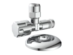 Kirchhoff Eckventil mit Schubrosette 16,7 mm (3/8"AG) x 10 mm Chrom