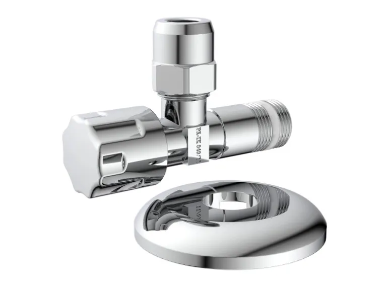 Kirchhoff Eckventil mit Schubrosette 16,7 mm (3/8"AG) x 10 mm Chrom