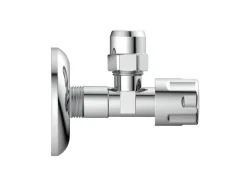 Kirchhoff Eckventil mit Schubrosette 16,7 mm (3/8"AG) x 10 mm Chrom