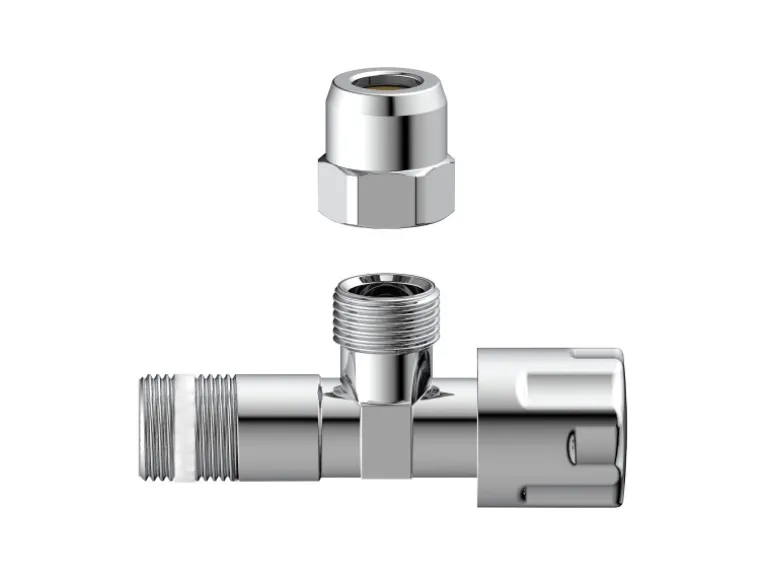 Kirchhoff Eckventil mit Schubrosette 16,7 mm (3/8"AG) x 10 mm Chrom