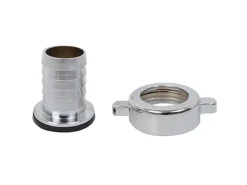 Kirchhoff Halbe Schlauchverschraubung Messing 1/2"M x 3/8"T Chrom