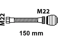 Kirchhoff Metall-Schlauch mit Spülbrause M22IG Chrom
