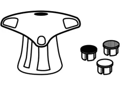 Kirchhoff Metall-Trecorngriff für 10 mm (3/8")-Oberteil Markierung Blau/Rot/Weiß